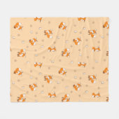 Kleine koeien op crème fleece deken (Voorkant (Horizontaal))