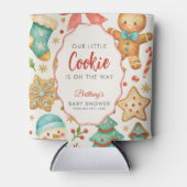 Kleine koekje is op de weg naar het Baby shower Blikjeskoeler (Voorkant)