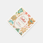 Kleine koekje is op de weg naar het Baby shower Servet (Hoek)