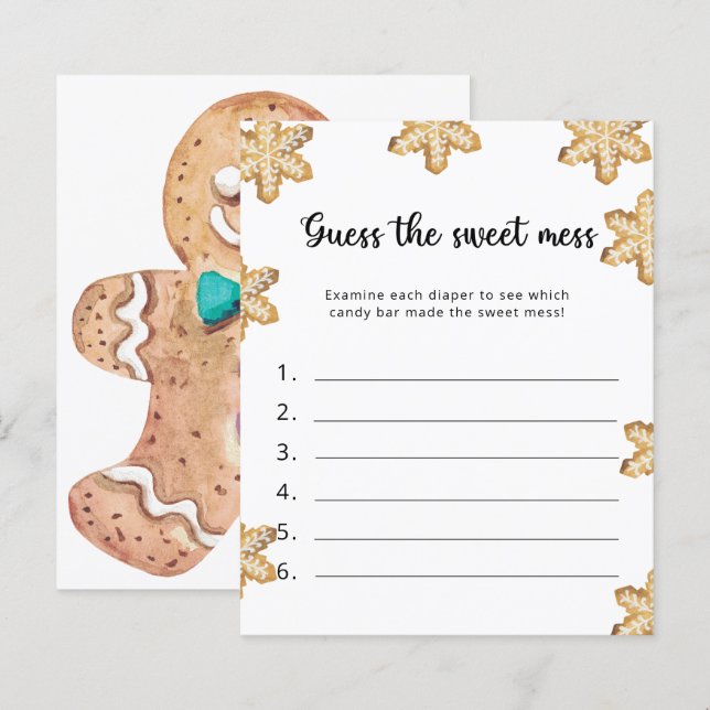 Kleine koekje - Raad de zoete puinhoop spel (Voorkant / Achterkant)