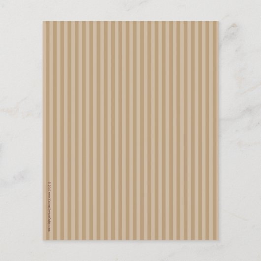 Kleine koekjes, soft Mocha Stripes Bake Sale Flyer (Achterkant)