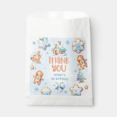 Kleine Koekjesjongen Kerstmis 1e verjaardag Bedank Bedankzakje (Voorkant)