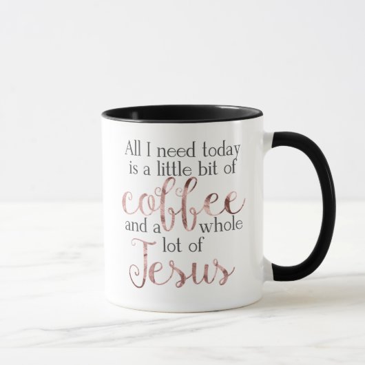 Kleine koffie, veel Jezus Mok - Roos (Rechts)