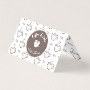 Kleine koffiezaak cottage tas topper kaart
