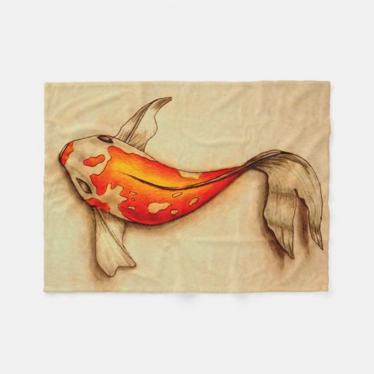 Kleine Koi Fish Fleece Blanket (Voorkant (Horizontaal))