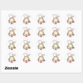 Kleine koks kerstmis ronde sticker (Vel)
