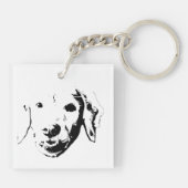 Kleine komische pup sleutelhanger (Achterkant)