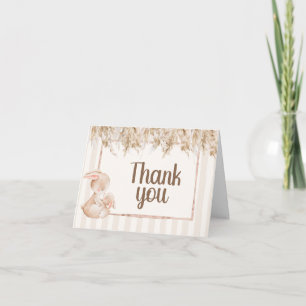 Kleine Konijn Baby Shower Bedankkaart