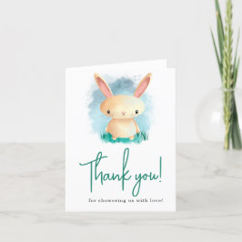 Kleine Konijn baby shower bedankt
