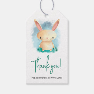 Kleine Konijn baby shower bedankt Cadeaulabel