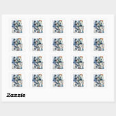 Kleine Konijn Blokken Vierkante Sticker (Vel)