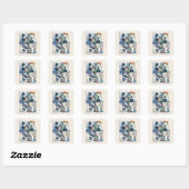 Kleine Konijn Blokken Vierkante Sticker (Vel)