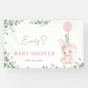 Kleine Konijn Eucalyptus Watercolor Baby Meisje Sh Spandoek
