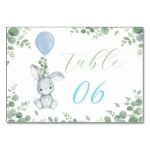 Kleine Konijn Eucalyptus Waterverf Jongens Baby Sh