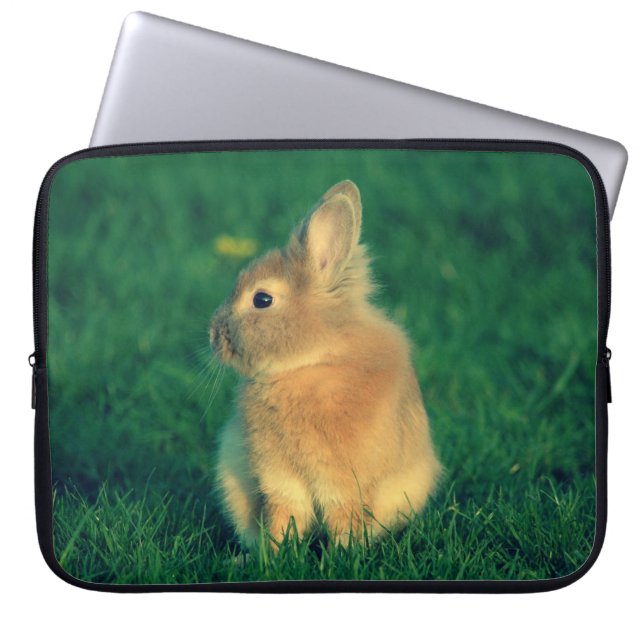 Kleine konijn laptop sleeve (Voorkant)