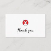 Kleine konijnenkaart bedankt informatiekaartje (Achterkant)