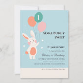 Kleine konijntje lieve konijn verjaardagsuitnodigi kaart (Voorkant)