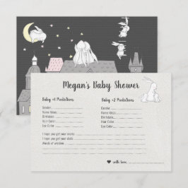 Kleine Konijntjes | Tweeling Baby Shower Raadspel Kaart