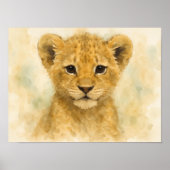 Kleine Koning: Adorable Waterverf Portret van een  Poster (Voorkant)