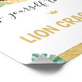 Kleine koning Lion kroon 1-jarige verjaardag Poster (Hoek)