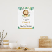 Kleine koning Lion kroon 1e verjaardag Poster (Keuken)