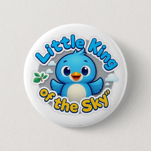 Kleine Koning van de Hemel Ronde Button 5,7 Cm (Voorkant)