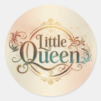Kleine Koningin Coquette Ronde Sticker