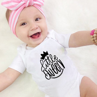 Kleine koningin Humor Funny Bodysuit one-Pineersel