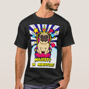 Kleine koningspug in popartstijl t-shirt