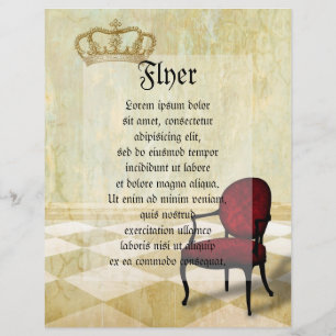 Kleine Koninklijke Stoel met Kroon Flyer