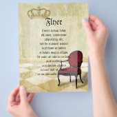 Kleine Koninklijke Stoel met Kroon Flyer (Hand)