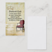 Kleine Koninklijke Stoel met Kroon Visitekaartje (Voorkant / Achterkant)