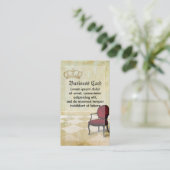 Kleine Koninklijke Stoel met Kroon Visitekaartje (Staand voorkant)