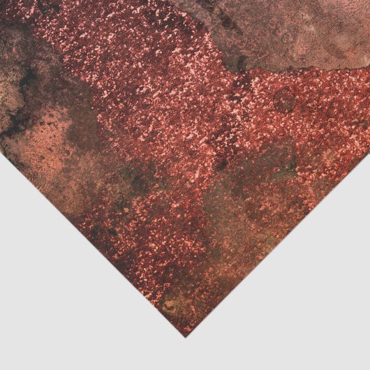 Kleine koper Glitter Ink Emerald Marble Tissuepapier (Detail)