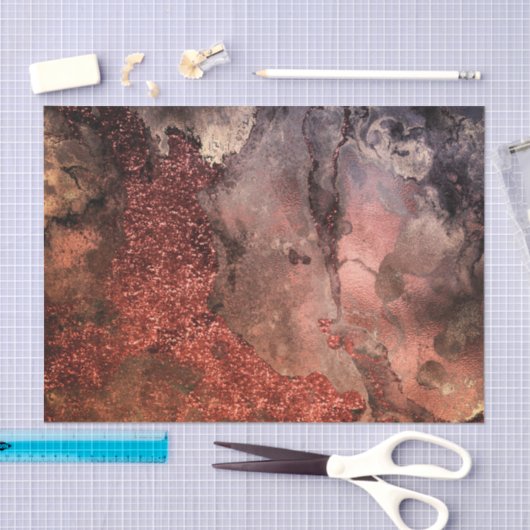 Kleine koper Glitter Ink Emerald Marble Tissuepapier (Craft)