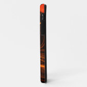 Kleine koraalgebogen golflengten boven donker fond Case-Mate iPhone case (Achterkant/links)