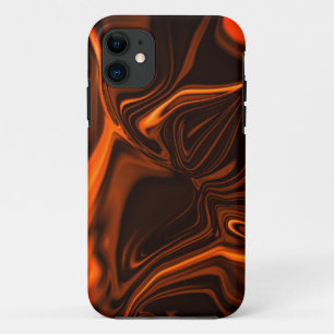 Kleine koraalgebogen golflengten boven donker fond Case-Mate iPhone case
