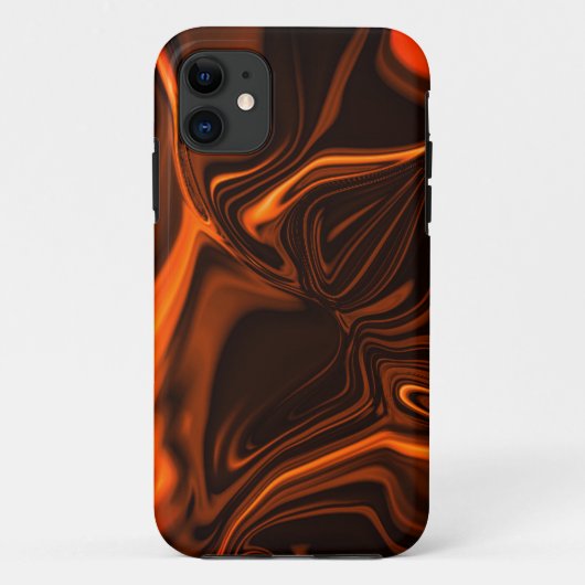 Kleine koraalgebogen golflengten boven donker fond Case-Mate iPhone case (Achterkant)