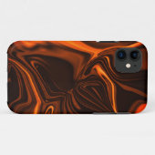 Kleine koraalgebogen golflengten boven donker fond Case-Mate iPhone case (Achterkant (horizontaal))