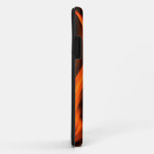 Kleine koraalgebogen golflengten boven donker fond Case-Mate iPhone case (Achterkant/rechts)