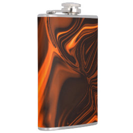 Kleine koraalgebogen golflengten boven donker fond heupfles