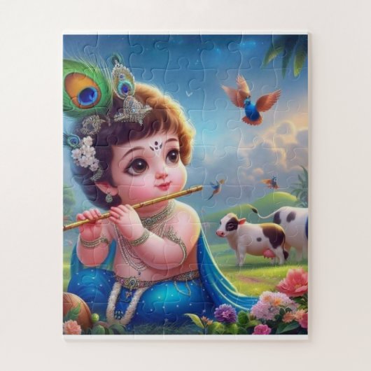 Kleine Krishna 50-delige puzzel" Legpuzzel (Verticaal)
