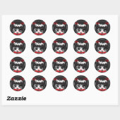 Kleine kroon ronde sticker (Vel)