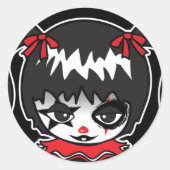 Kleine kroon ronde sticker (Voorkant)