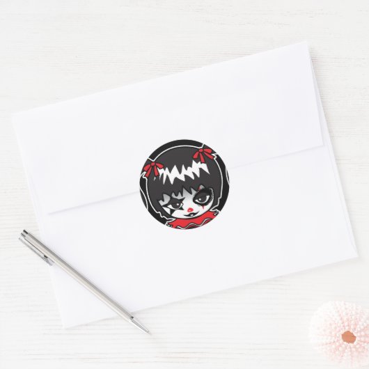 Kleine kroon ronde sticker (Envelop)