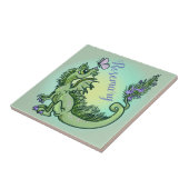 Kleine kruiddraak ~rosemary tegeltje (Zijkant)