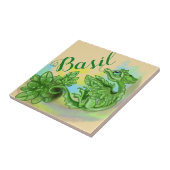 Kleine kruidentuin Dragon ~ Basil Tegeltje (Zijkant)
