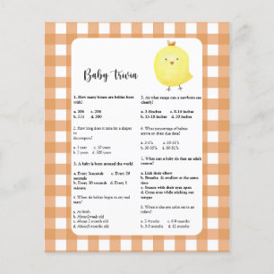 Kleine kuiken - Baby Trivia Baby Shower Spel