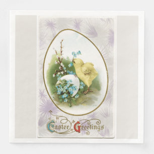  kleine kuiken en roosters servetten