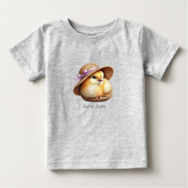 Kleine Kuiken Roze Lint Baby T-Shirt
